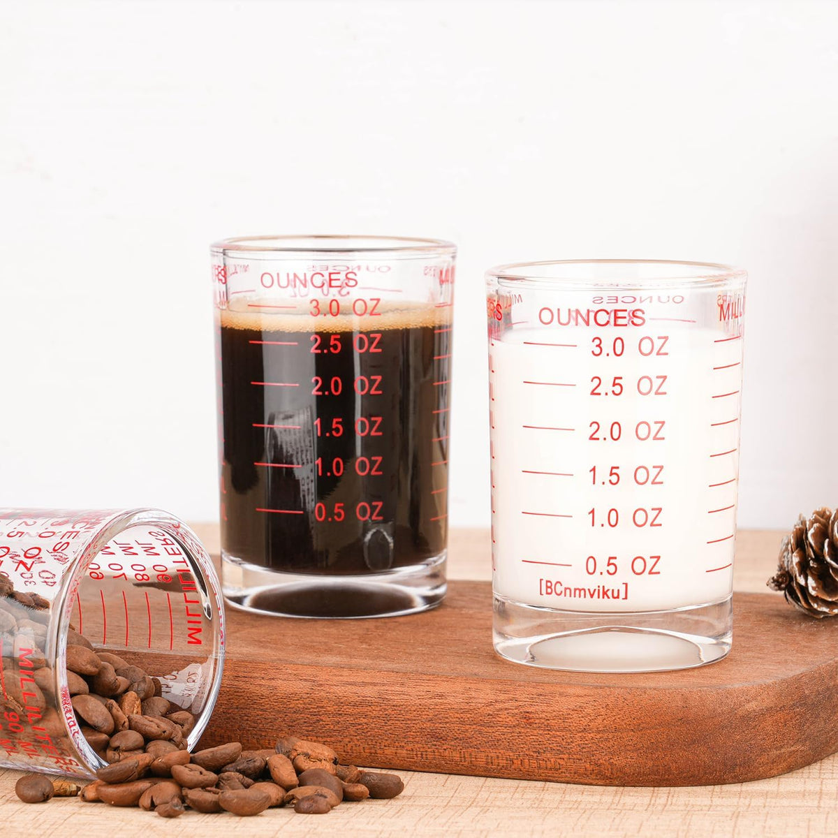 1 PACK Shot Glass Measuring Cup 3 Ounce/90ML Liquid Heavy High Espresso Glass Cup