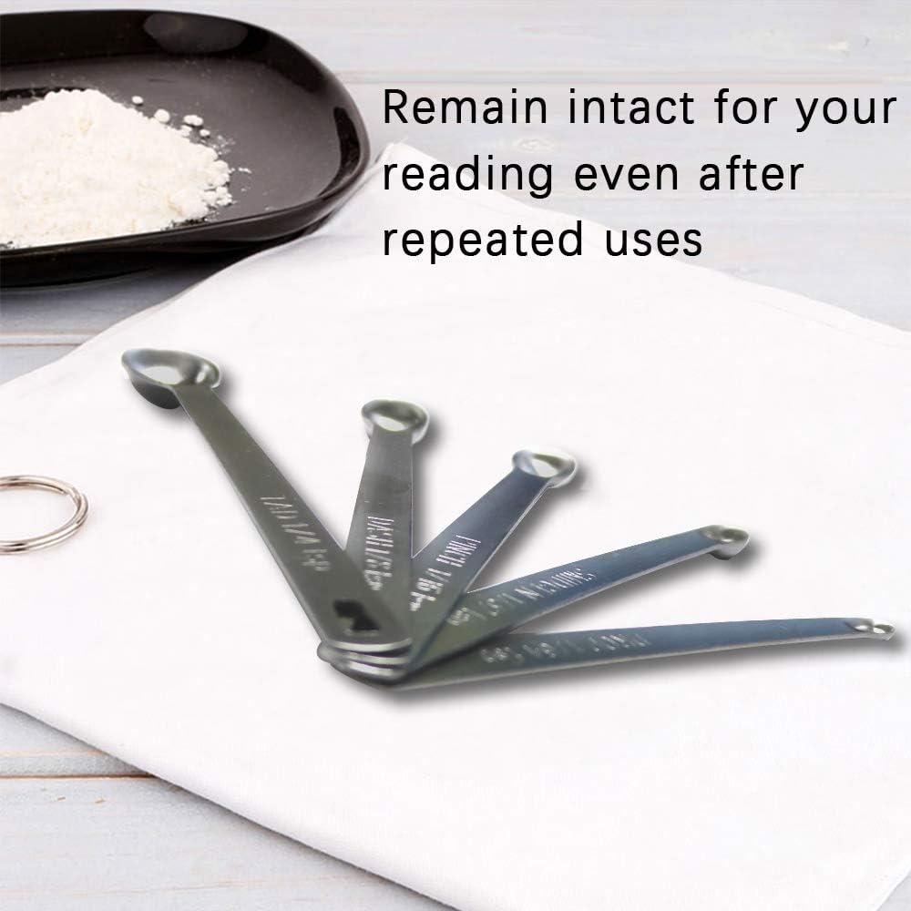 4Pack Mini Measuring Spoon Set, Small Teaspoon for Tiny Measurement | Stainless Steel, Rust-Free, Dishwasher-Safe, High Precision, Easy-Read Markings, Multi-Purpose, Lightweight & Durable
