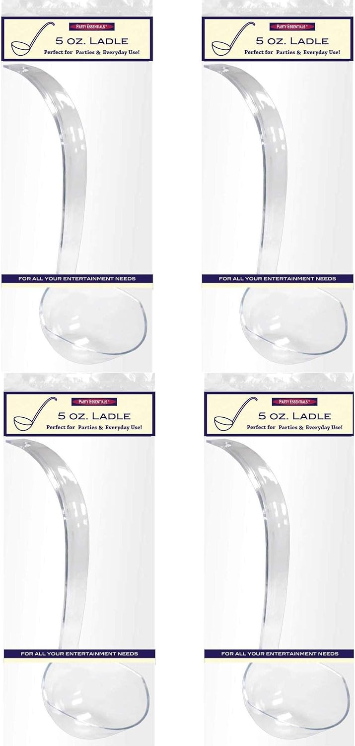 Hard Plastic 5-Ounce Punch Bowl/Serving Ladle, 1-Count, Clear