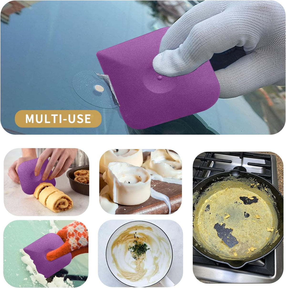 Herda Pan Scraper Pot Scraper Plastic Kitchen Scraper Tool,Food Scraper