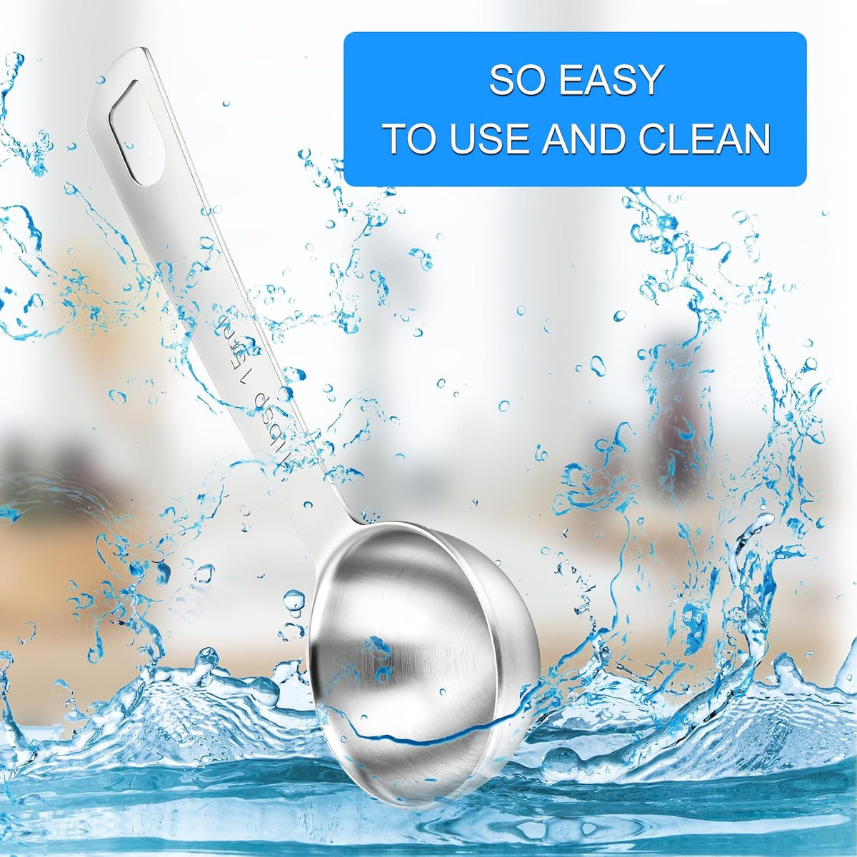 2 Pcs 1 Teaspoon Scoop Measuring Spoon Stainless Steel Teaspoons (5ml) Coffee Scoop and Tablespoon Measuring Spoon Metal Kitchen Gadgets for Cooking and Baking