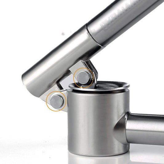 Stainless Steel Garlic Press Extended Handle Heavy Duty Garlic Mincer and Crusher Manual Kitchen Tool