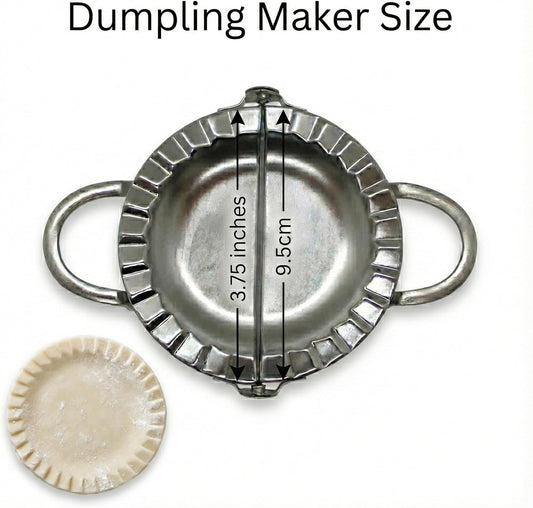 Premium Stainless Steel Dumpling Maker Press – 3.75" Dough Cutter & Mold for Perfect Homemade Dumplings, Empanadas, Ravioli, Pierogi & Mini Pastry Pies