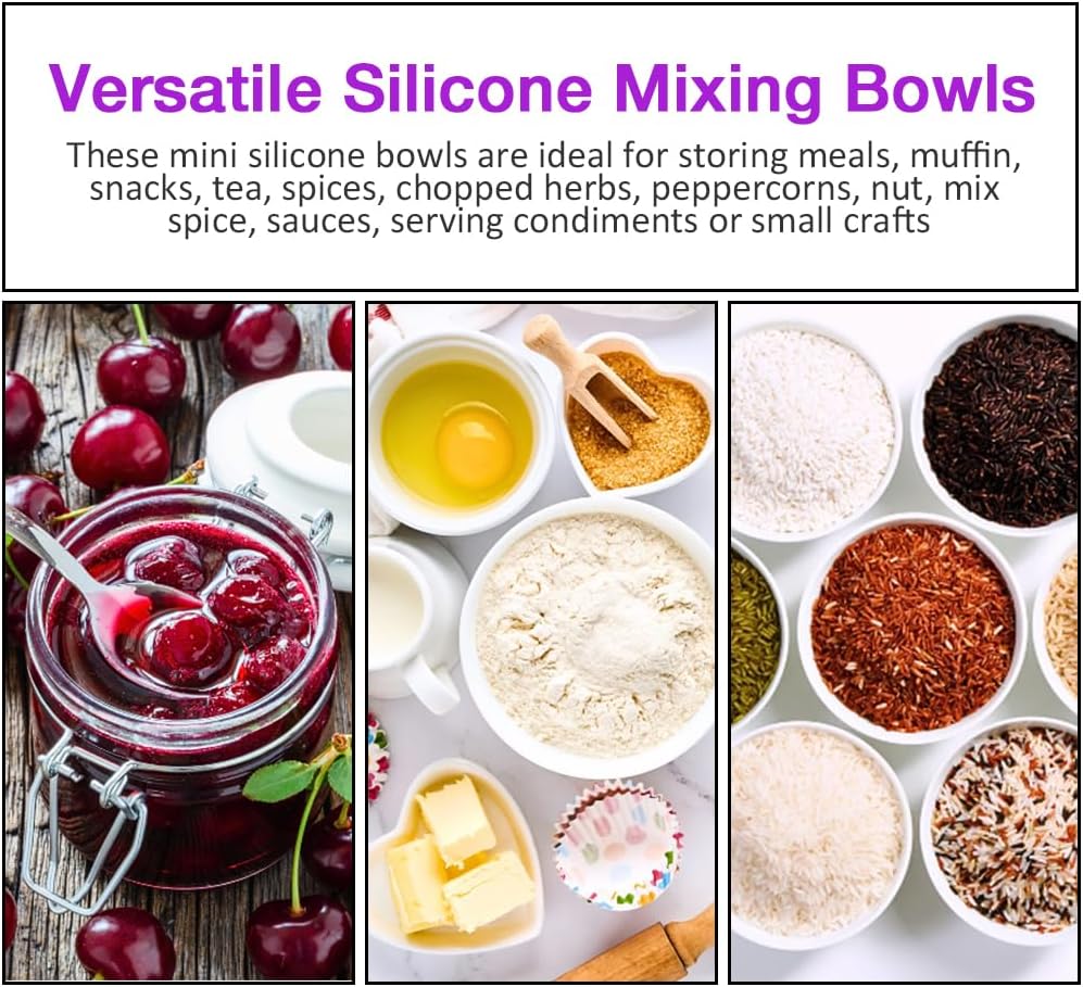Silicone Mixing Bowl with Face Mask Brushes, 5PCS