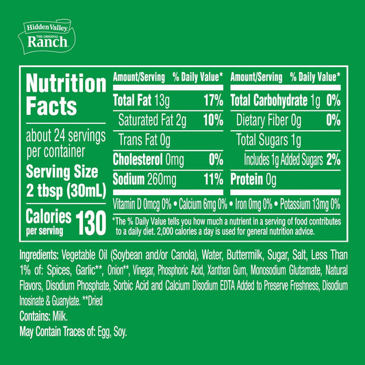 Original Ranch Condiment and Dressing, Easy Squeeze Bottle, 24 Fl Oz (Package May Vary)