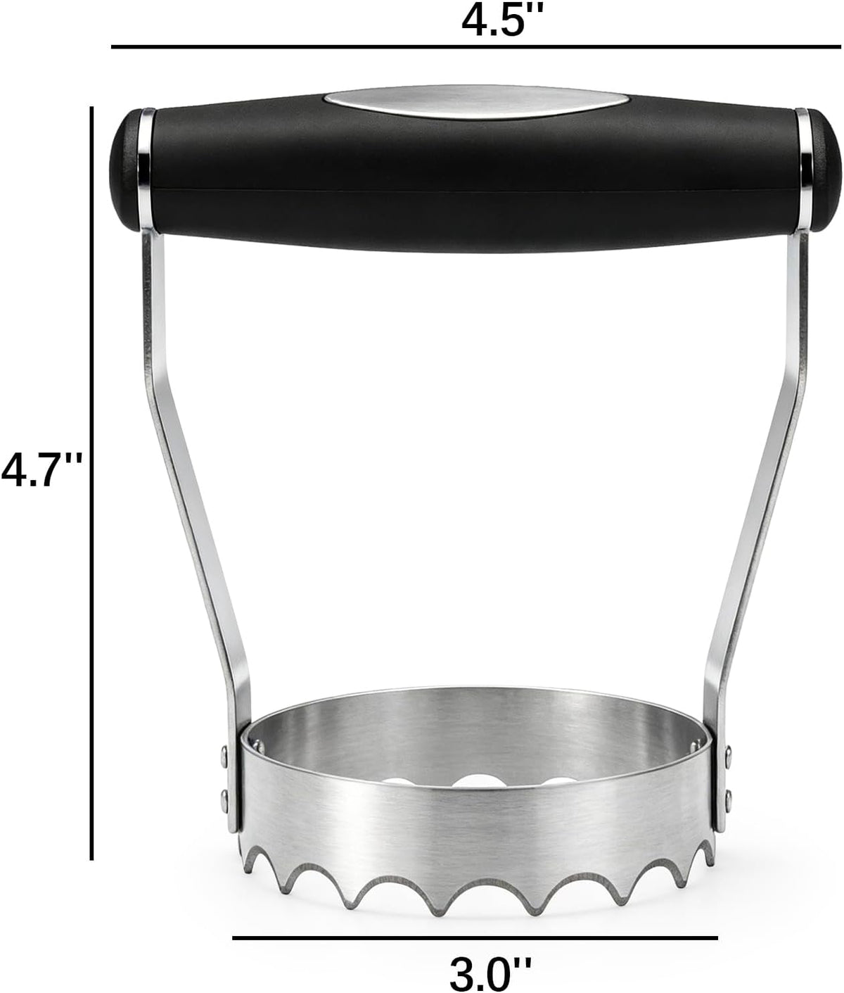 Serrated Hand Chopper for Kitchen, Metal Food Chopper Manual Hand