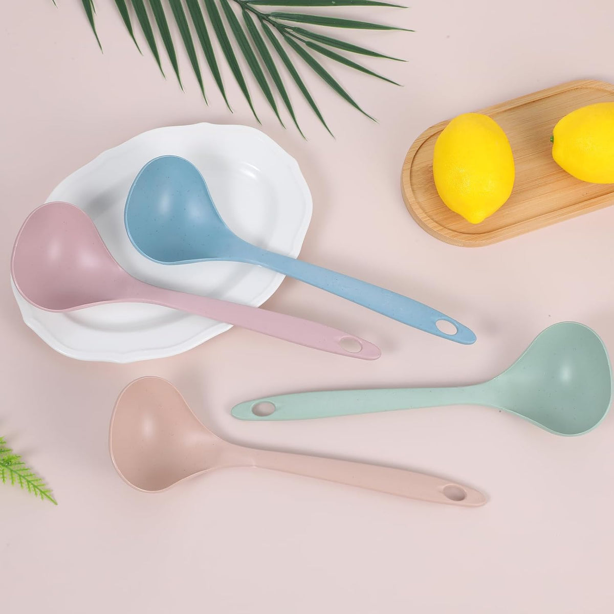 4Pcs Small Soup Spoon PP Ladle Spoon Cooking and Serving Spoons Soup Ladle Spoons Seamless for Cooking Heat Resistant Kitchen for Sauce Chili Gravy Canning Pouring