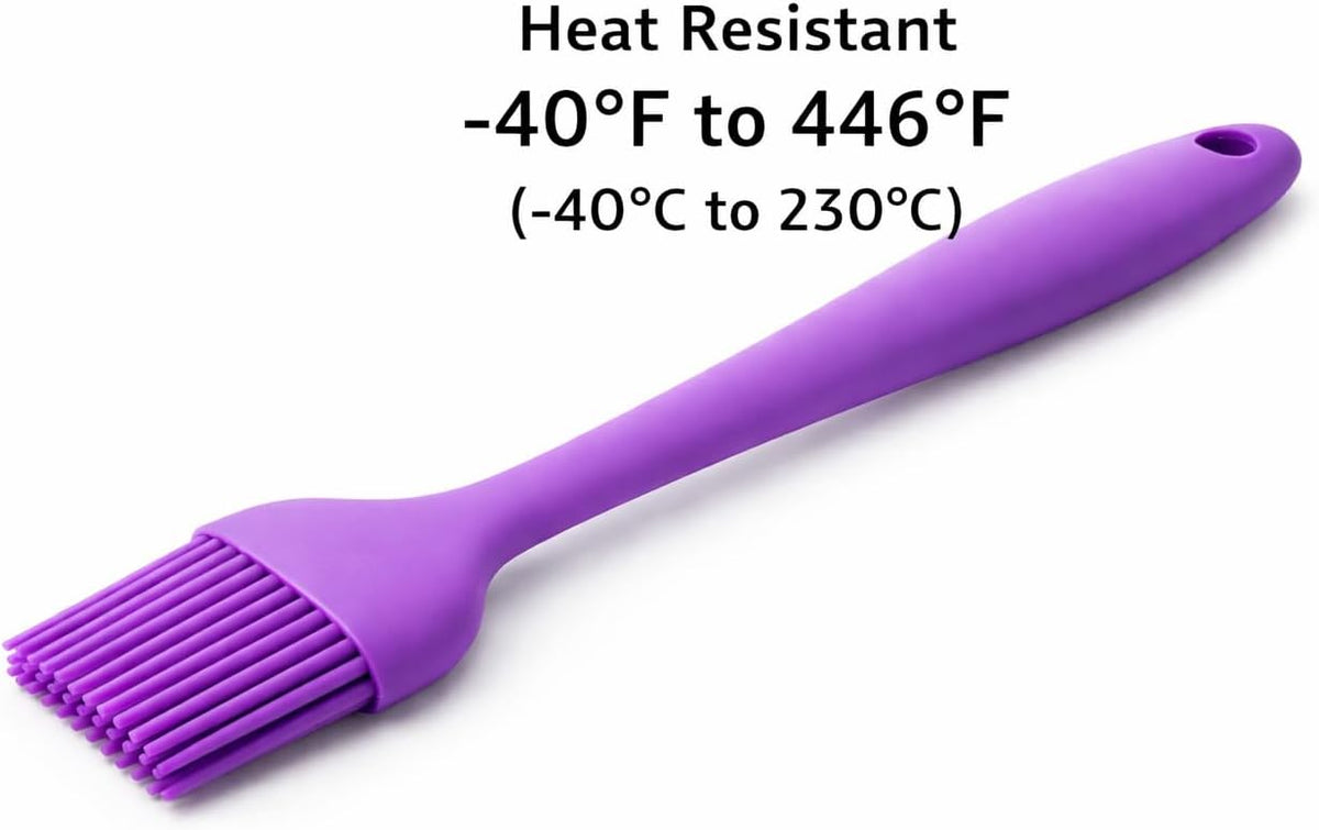 Silicone Basting Brush for BBQ, Cooking & Baking – Heat Resistant Food Grade Silicone Pastry Brush for Grilling, Oil, Butter & Sauce Brush for Kitchen