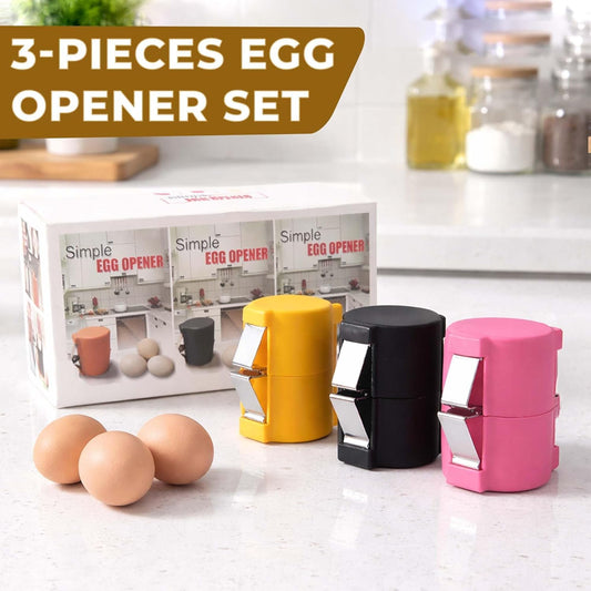3Pcs Egg Shell Opener, 2026 New Egg Cracker Tool, Hard Boiled Egg Peeler Egg Cube Egg Separator Handheld, Stainless Steel Eggshell Breaker Egg Shell Cutter Kitchen Gadgets