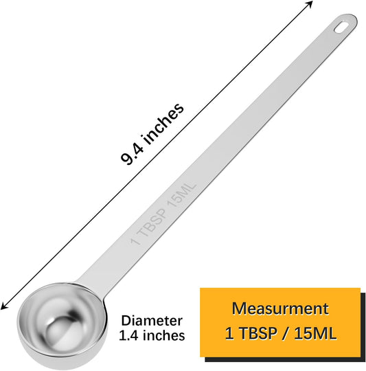 LEIFENY 1PCS 1Tbsp(3tsp, 15ml) Extra Long Handle Measuring Spoon, Single Stainless Steel Individual Measure Scoop Only