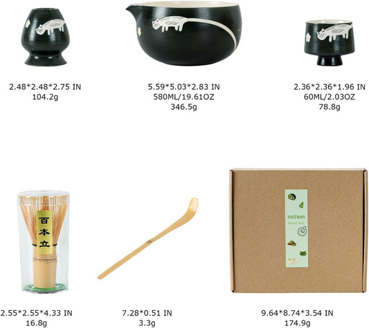 Matcha Whisk Set, Cute Strawberry Matcha Bowl Set with 2 Cups, Bamboo Whisk, Scoop & Holder, Matcha Kit Gift for Tea Lovers and Tea Ceremony, Birthday, Anniversary
