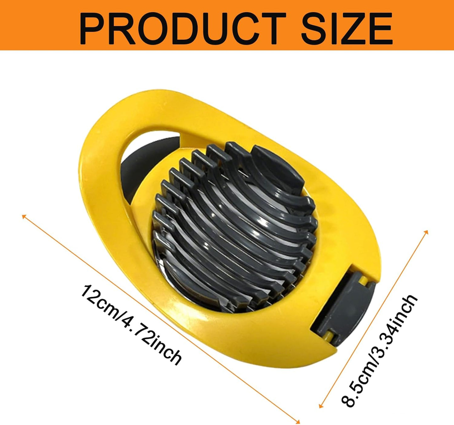 NOVANO Egg Slicer for Hard Boiled Eggs, Stainless Steel Wire Egg Cutter, Egg Salad Maker ,Kitchen Gadget for Eggs, Avocado, Strawberry, kiwi fruit