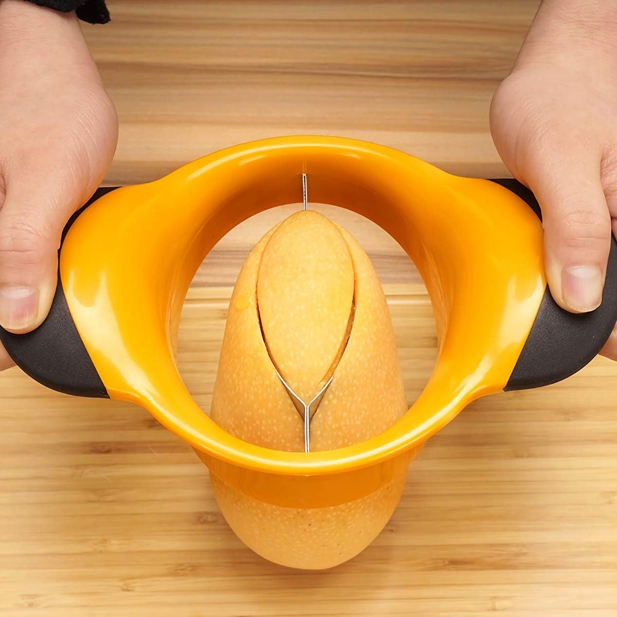 Mango Slicer Peeler Cutter Splitter Pitte with Stainless Steel Blade Fruit Divider Ergonomic Rubber Grip Handle Non Slip Extra Large Mango Cutter Divider