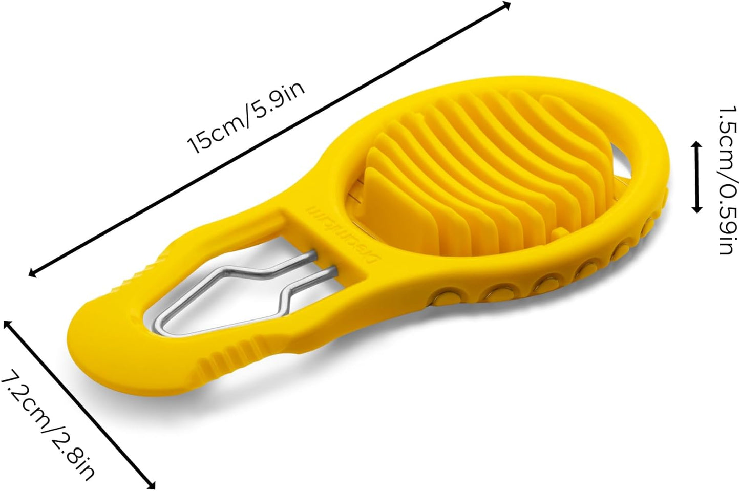 Dreamfarm Eggler 2-In-1 Compact Egg Shell Peeler & Easy Hardboiled Egg Slicer, Shell Cracking, Topping, & Peeling - Yellow