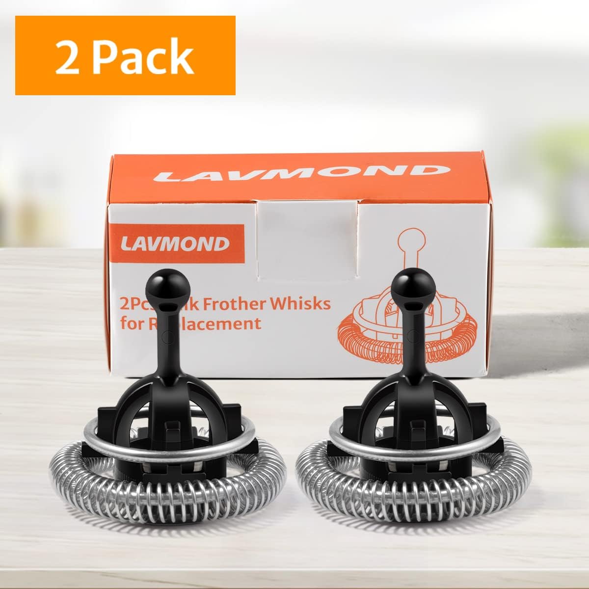 Whisks Compatible with Nespresso Aeroccino 3/4/Plus Milk Frother Replacement, 2 Pack