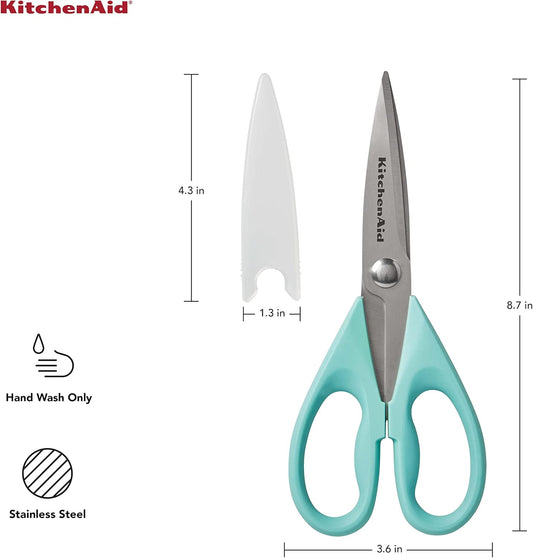 KitchenAid Multipurpose Shear Set, Versatile Scissors with Nutcracker, Bottle Opener, Ergonomic Handles with Protective Blade Covers, 2 Piece