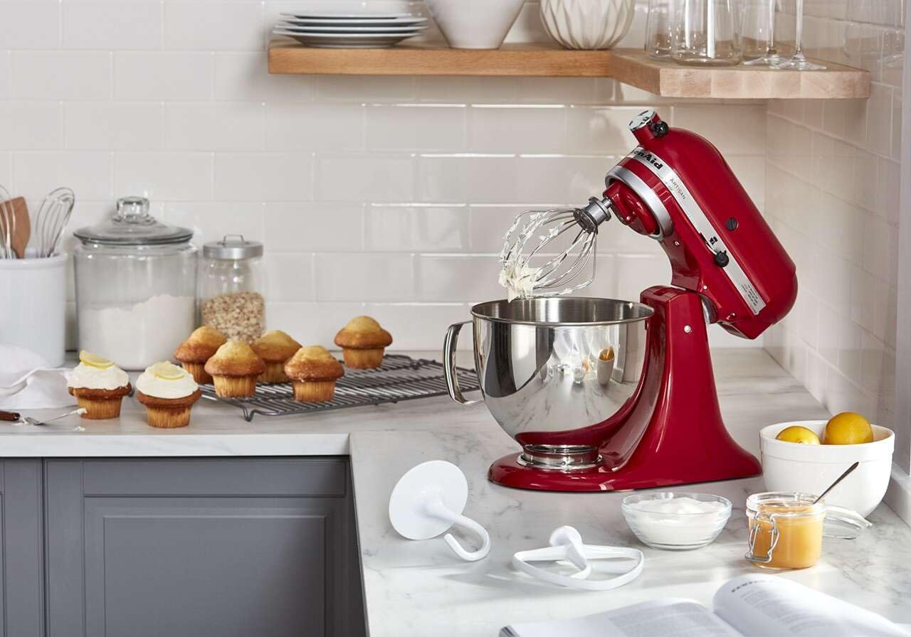 KitchenAid Flat Beater Accessory for 4.5 Qt Tilt Head Stand Mixers, White