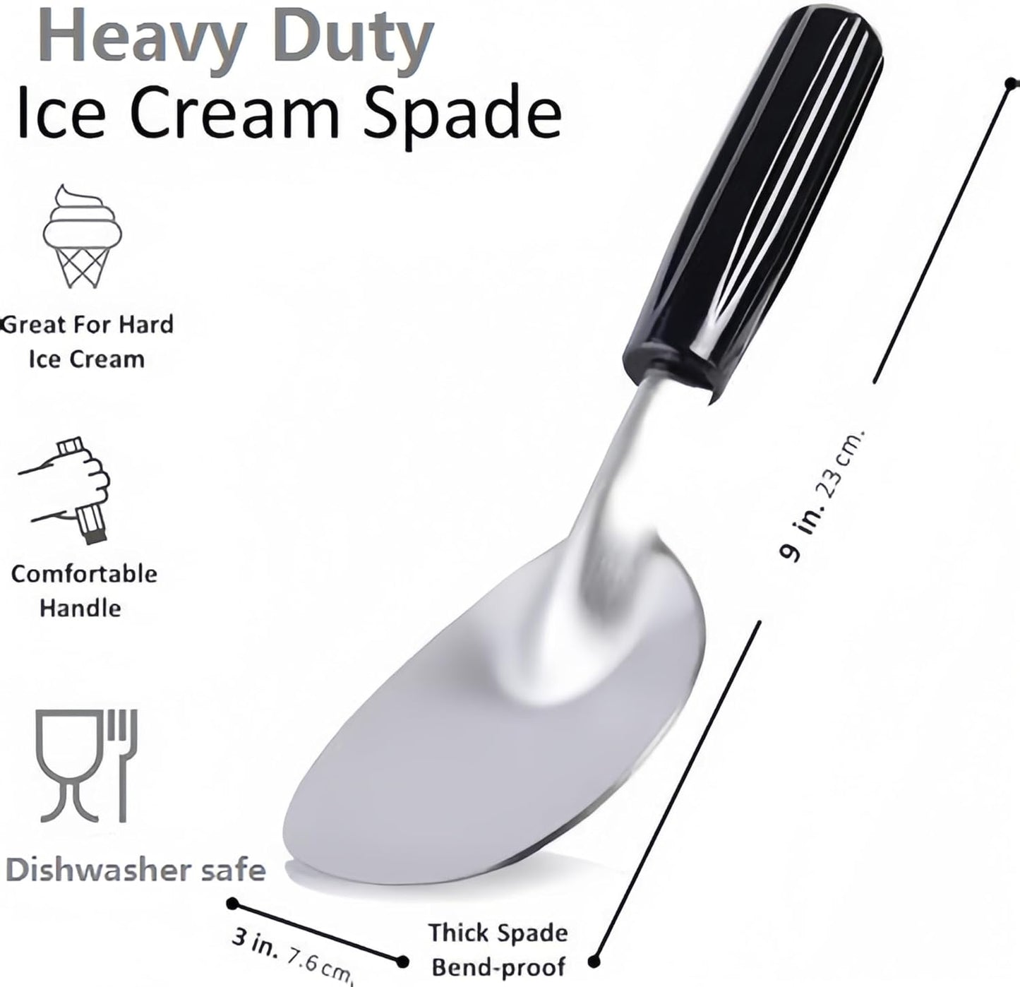 3.75 OZ Ice Cream Cookie Portion Scoop |#10 Portion Disher Scooper with Stainless Steel Trigger Release Handle for Gelato,Cupcake Batter,Cookie Dough