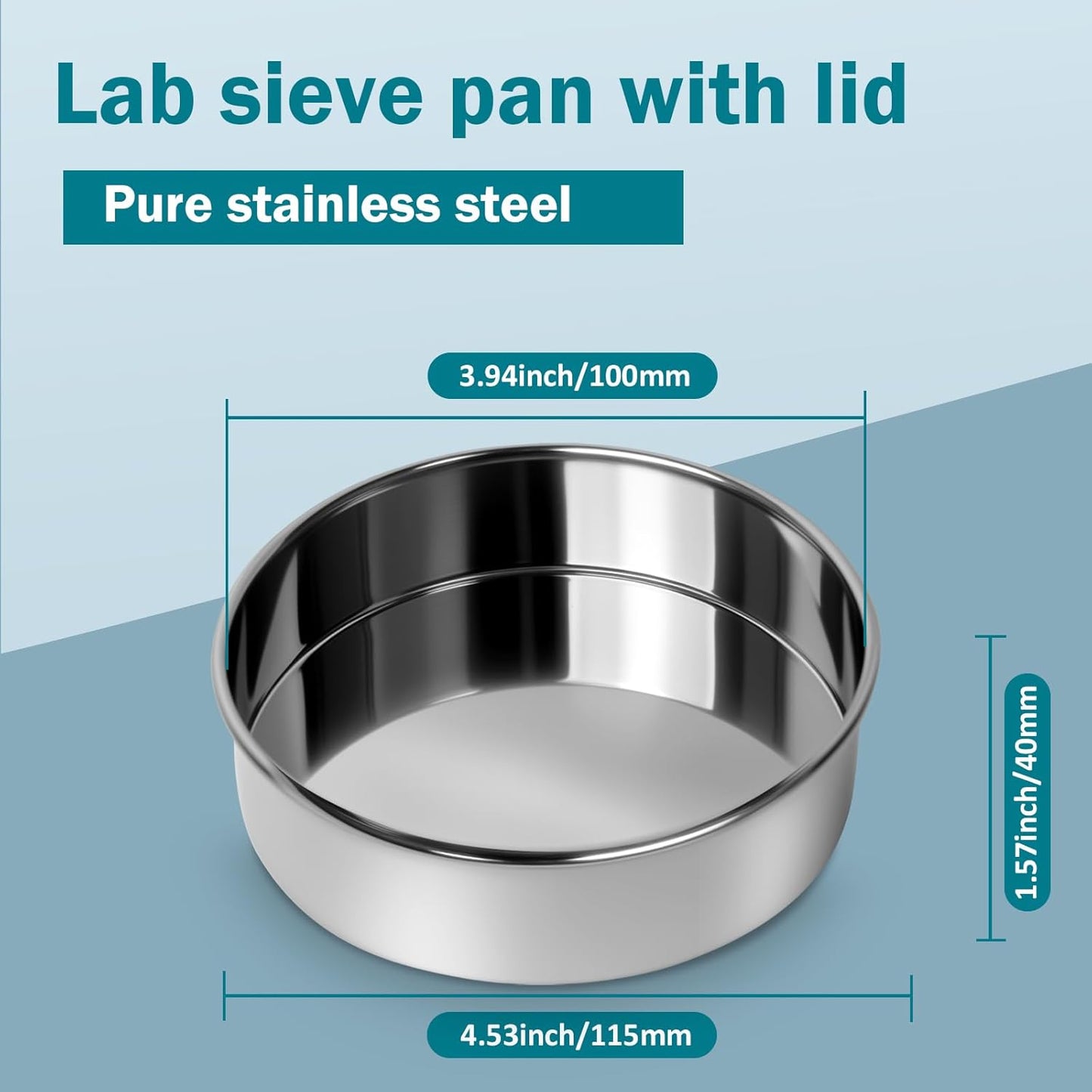 All 304 Stainless Steel Mesh Lab Sieve, 30 Mesh (0.6mm) Aperture Test Sieve, 4inch(10cm) Standard Analysis Sample Test Sieves for Industrial Laboratory Homes