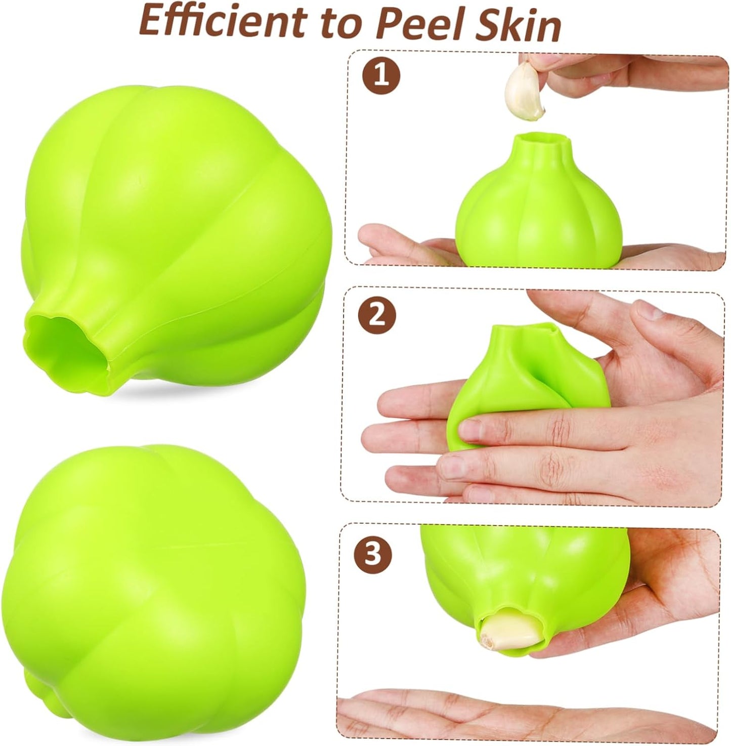 MAGICLULU Silicone Garlic Peeler Tube Lightweight Garlic Skin Remover Tool Safe Non Slip Kitchen Accessory Portable Design for Easy Peel Without Odor and Hand Protection