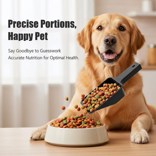 masteymoh Pet Food Scoop 2-Cup (Pack of 3), Large Measuring Scoops for Dry Ingredients Plastic Pet Food Scoop with Measuring Lines for Accurate Food Portions, 2 Cup Measuring Dog food Scoops