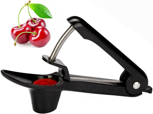 Yun River Cherry and Olive Pitter - Green, Stainless Steel, Easy to Use, Dishwasher Safe