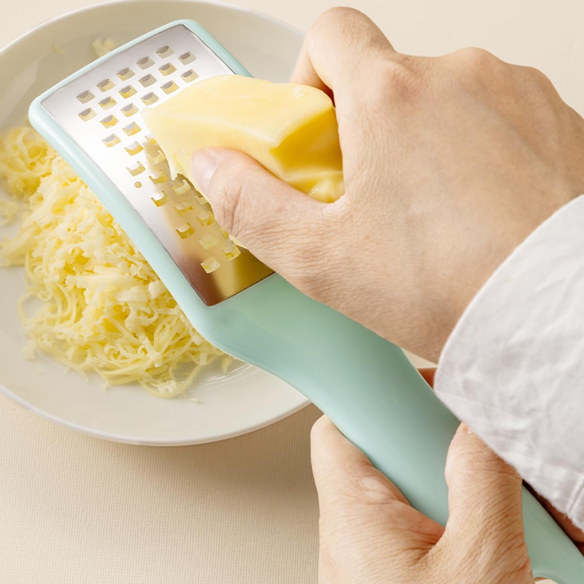 Lemon Zester Grater with Handle - 2-Piece Lemon Zester & Cheese Grater for Parmesan, Ginger, Garlic, Nutmeg, Chocolate
