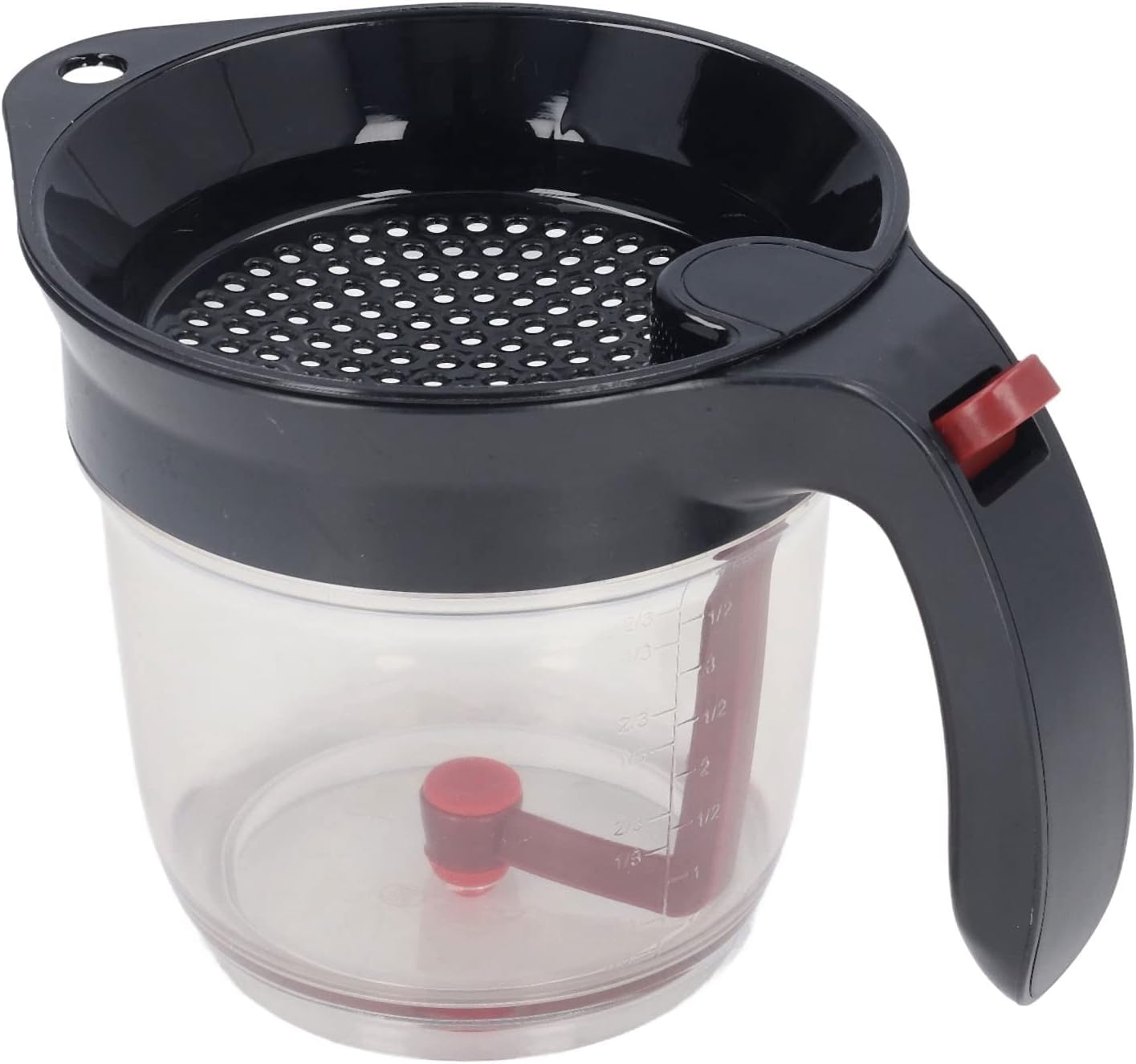 3 in 1 Fat Separator with Bottom Release, Gravy Fat Separator for Cooking, Kitchen Fat Strainer Separator Soup Oil Separator Measuring Cup for Gravy Soup Stew Sauce