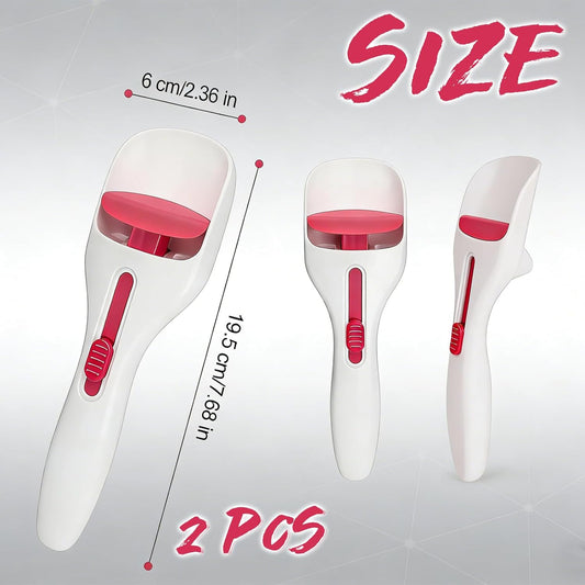 2pcs Pink Pastry Scoop Batter Dispenser with One-Touch Button, Baking & Pastry Dispensing Tool for Muffins, Cupcakes, Cookie Dough & Pancakes, BPA Free Dishwasher Safe Kitchen Gadget