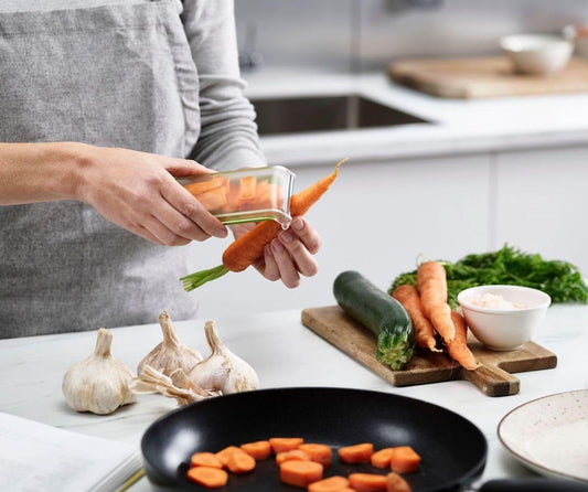 Joseph Joseph Multi-Peel Y-shaped Peeler Easy Grip Handles Stainless Steel Blade for Kitchen Vegetable Fruit, Light Green