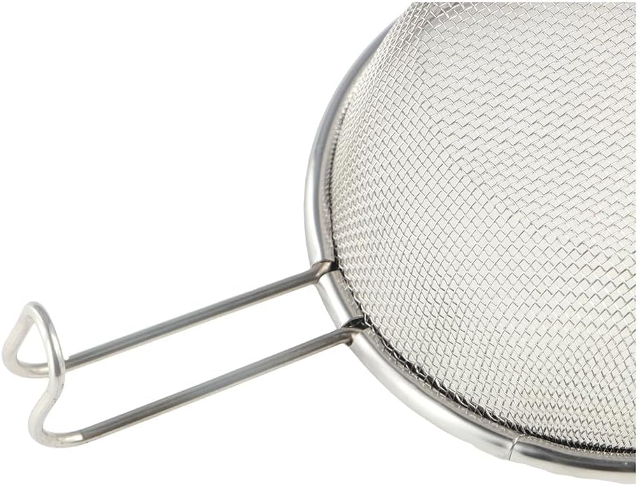 Fine Mesh Strainer Net,Stainless Steel Net and Noodle Colander Flour Sieve Hand Held Oil Strainer Picnic Tableware Outdoor Camping Cooking Accessories