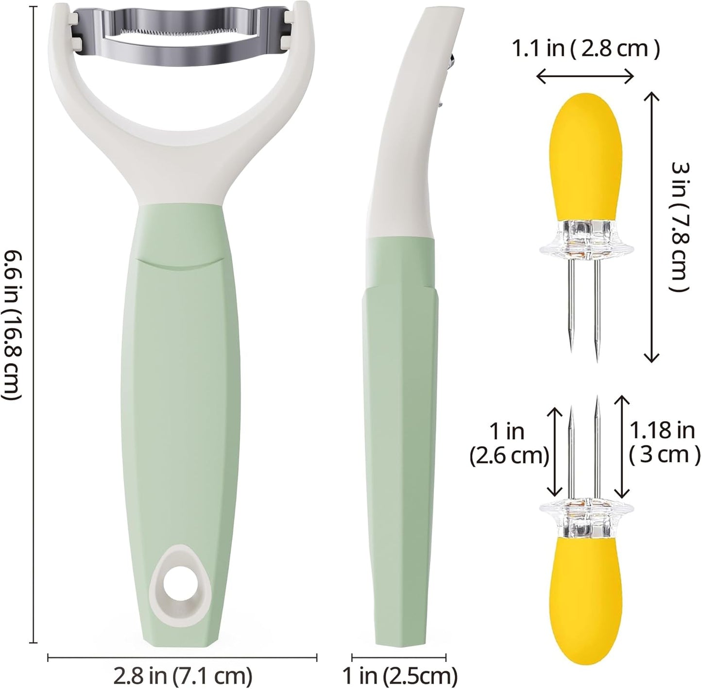 Corn Peeler & Stripper Tool, Stainless Steel Kernel Remover, Easy-Grip Handle, Dishwasher Safe - Efficient Corn Stripper for Corn on the Cob, Ideal for Home Kitchens, Meal Prep, and BBQs