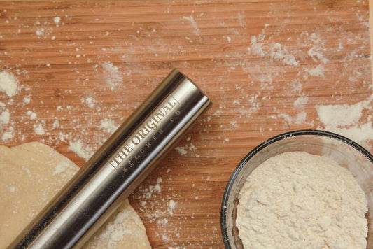 The Original Stainless Steel Rolling Pin Featuring a Non-Stick Surface Perfect for Making Pasta, Cookies, Ravioli and Pizza