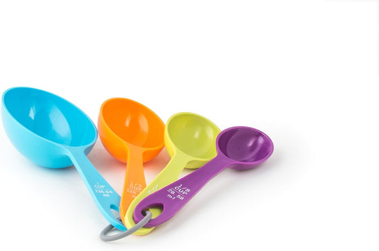 Fox Run Measuring Cup Set, 1/8 cup to 1 Cup, Multicolored 4 Cup Measuring Set