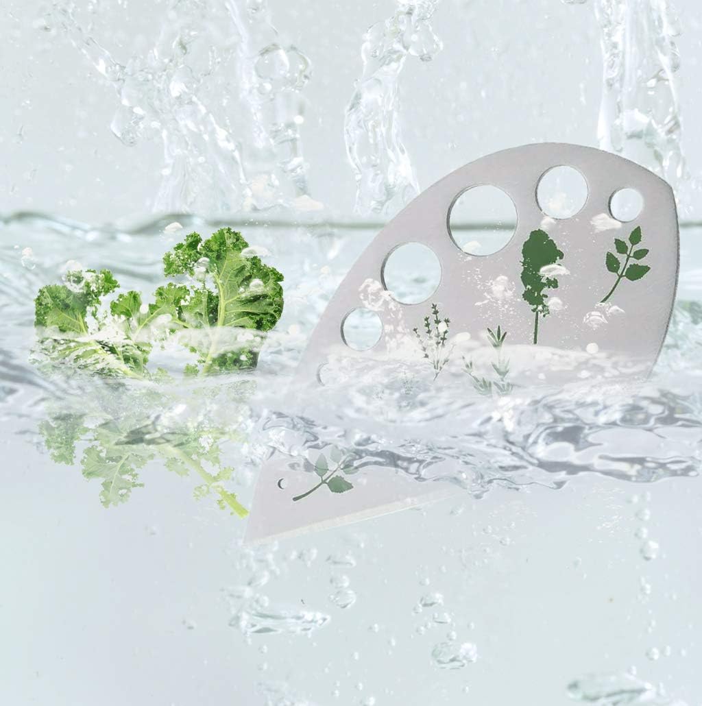 Dulcicasa Herb Stripper 9 Holes, Pack of 2, Stainless Steel Herb Cutter with Safety Cover for Kale, Chard, Collard Greens, Thyme, Basil, Rosemary, Kitchen Herbs Stripper Tool (2pcs)