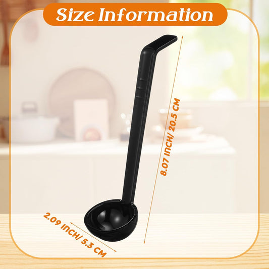 Tioncy 20 Pcs 1 oz Plastic Small Ladles with 7 Inches Long Handle, Mini Ladle for Serving Salsa Sauce Dressing Punch Bowl Sauces and Toppings (Clear)