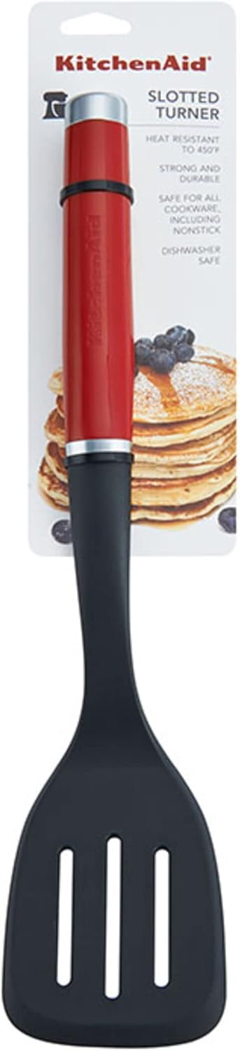 KitchenAid Classic Nylon Slotted Turner, 13.66-Inch, Black