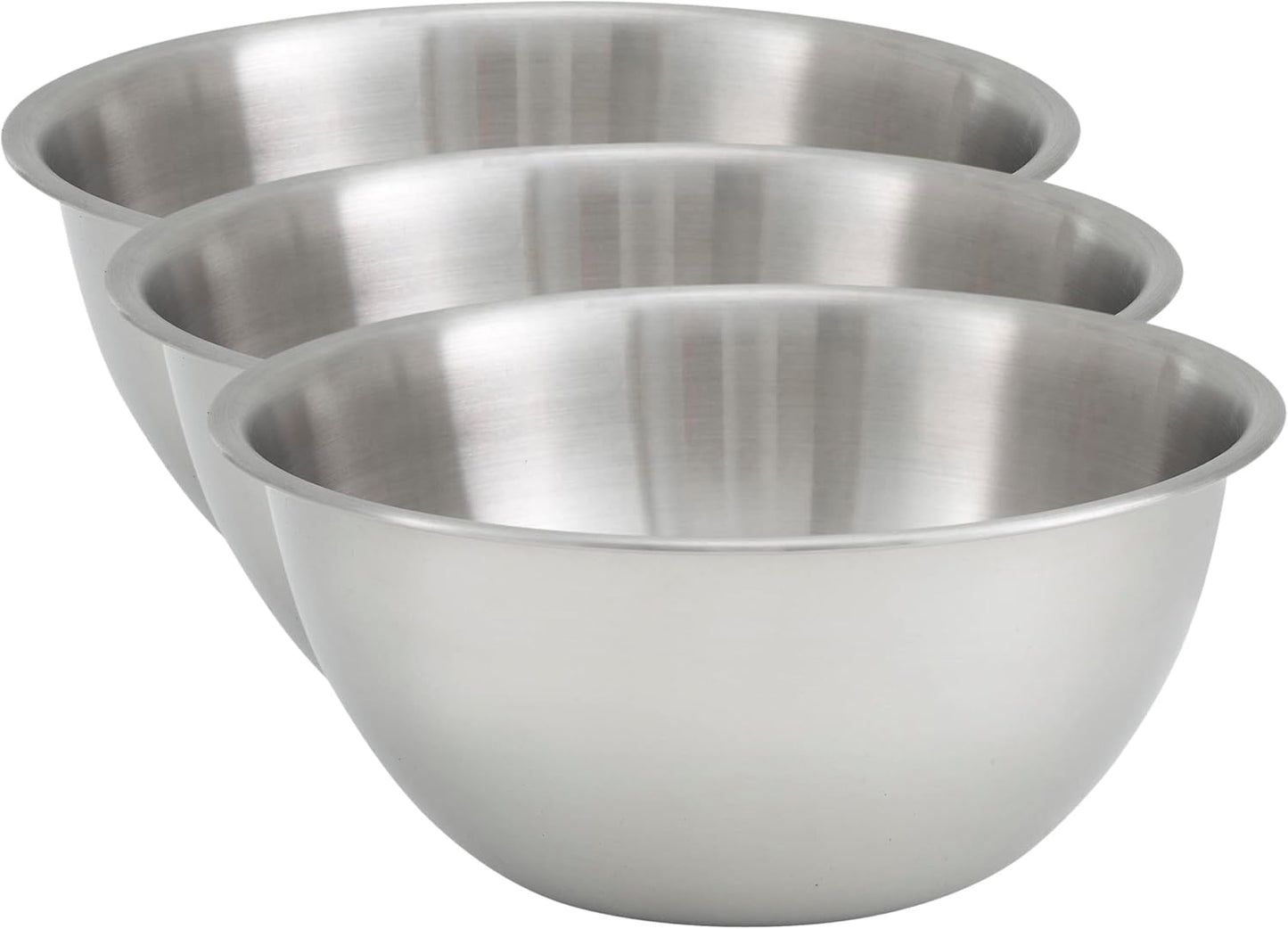 Winco 8 Quart Heavy-Duty Stainless Steel Mixing Bowl with Non-Slip Base