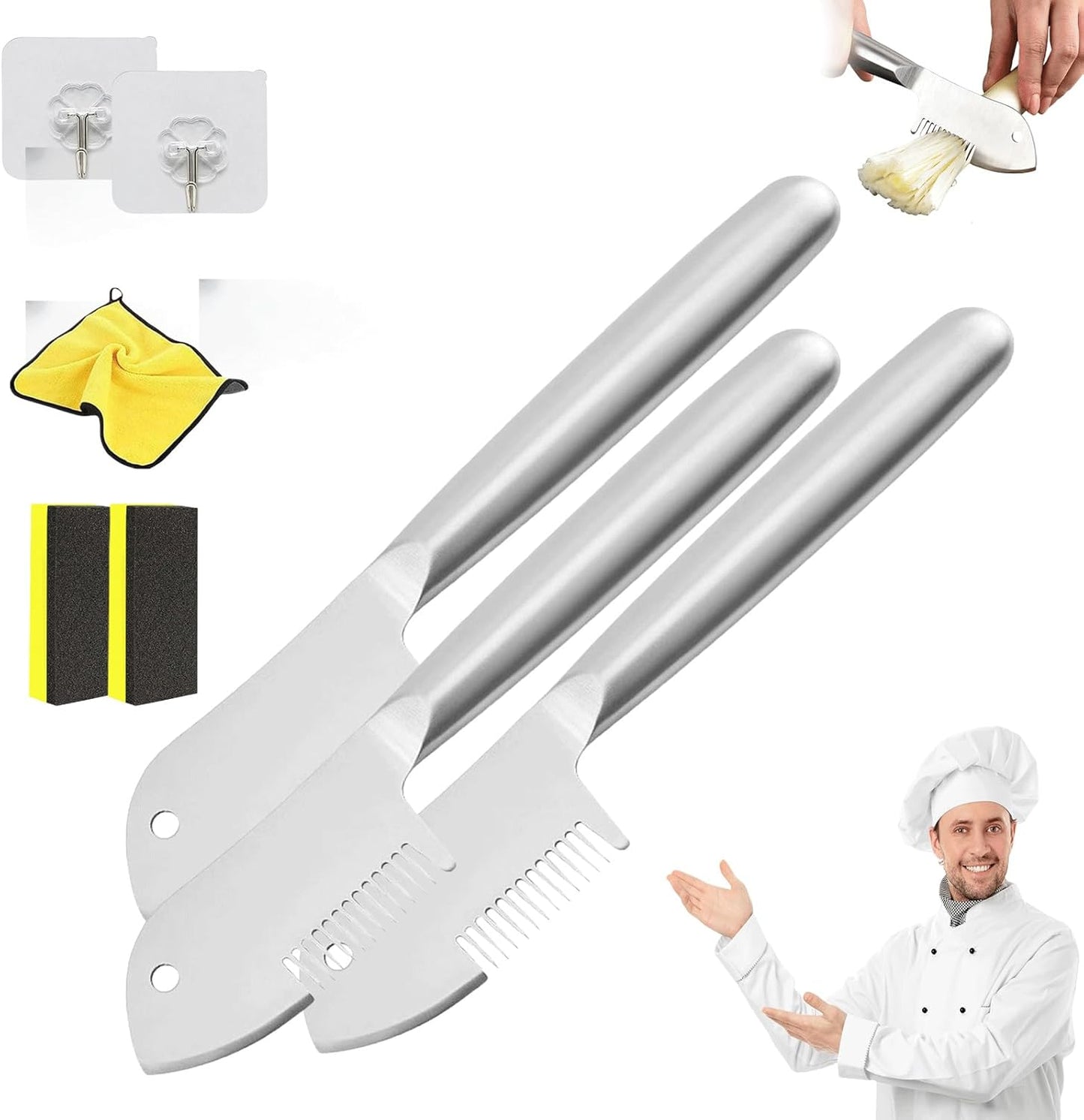 2026 New Stainless Steel Multi-Purpose Julienne Peeler,Vegetable Julienne Slicer Handheld,Quick & Easy Kitchen Shredder Tool, Comfortable Handle & Hanging Hole (2pcs)