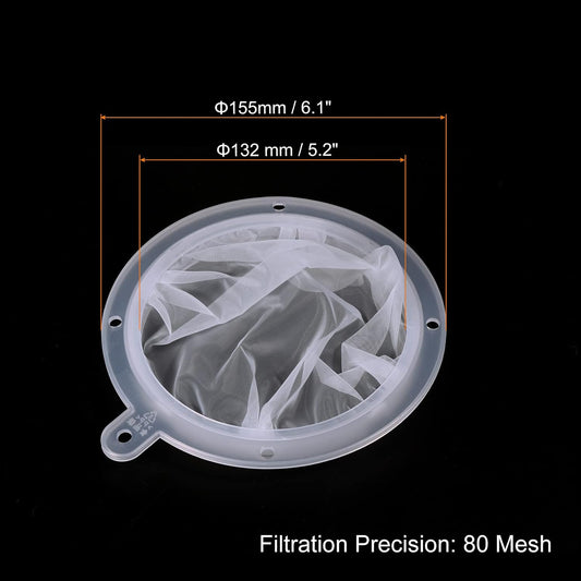 PATIKIL 6.1" O.D. Food Filter Strainer, 300 Mesh Kitchen Mesh Filters Strainers Fine Mesh Sieve for Juice, Coffee, Soy Milk Filtration, White