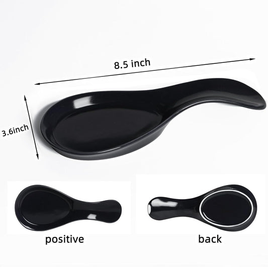 GDCZ Porcelain Spoon Rest - Large Spoon Holder Utensil Rest for Kitchen Counter Stove Top, Navy