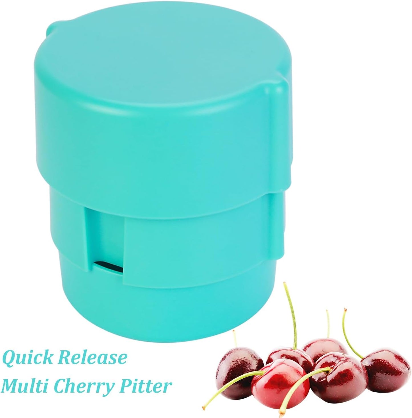 Cherry Pitter - Portable Cherry Pitter Corer Tool, Pits up to 6 Cherries at Once, Dishwasher Safe, ABS Construction, Blue