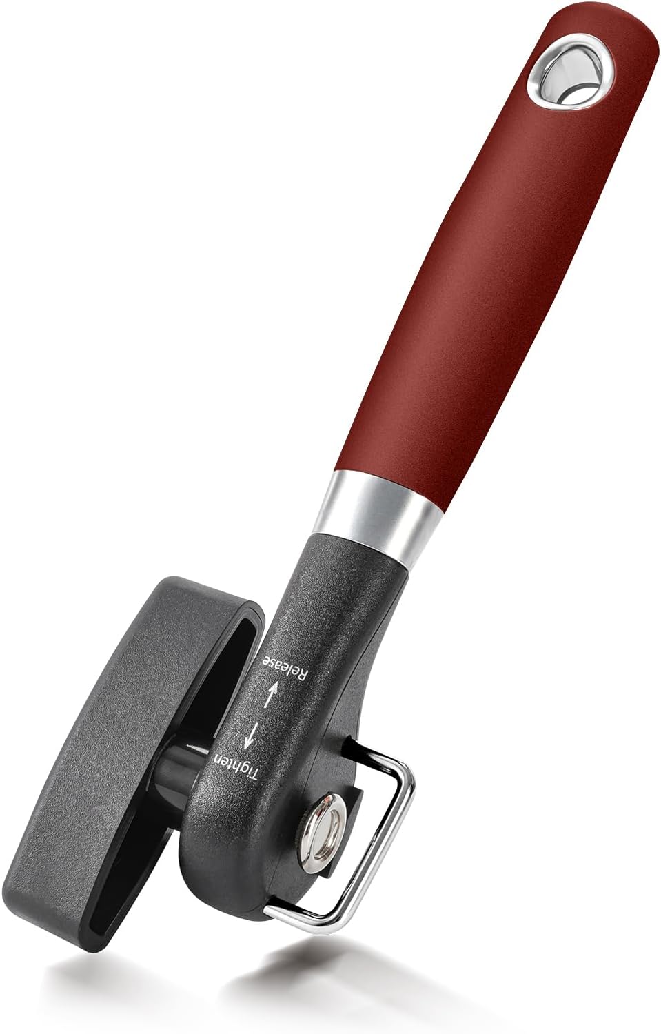 Beneno Can Opener, Manual Side Safe Cut Can Opener Smooth Edge with Durable Sharp Blade, Effort-Saving Knob & Comfortable Non-slip Handle, Brown