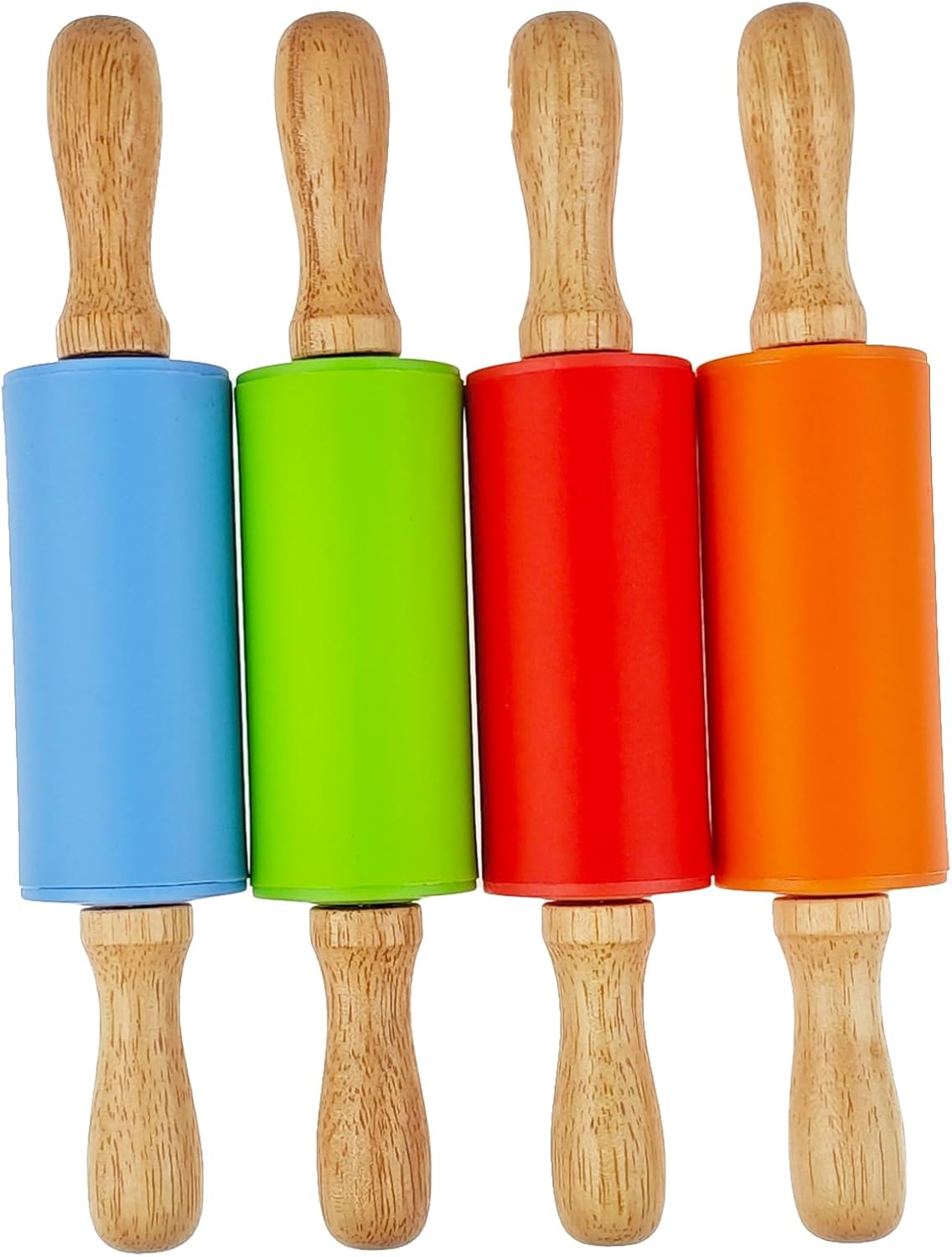 2 Pack Small Rolling Pin for Kids, Kids Rolling Pin for Home Kitchen (9 Inch)