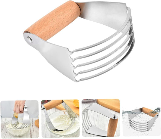 Stainless Steel Dough Cutter Pastry Blender Manual Baking Tool for Dough Pastry and Cold Butter Mixing Kitchen Utensil for Flaky Texture Baking