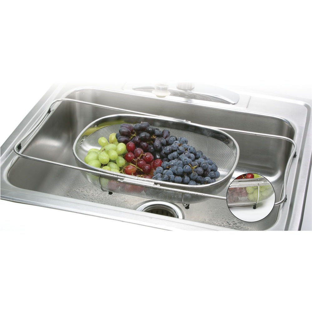 Norpro Expanding Over the Sink Colander with Base Frame