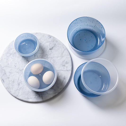 4Pcs stackable Plastic Bowls with Lids Set for Kitchen, Safe BPA Free Non Toxic Serving Bowl Bowls small