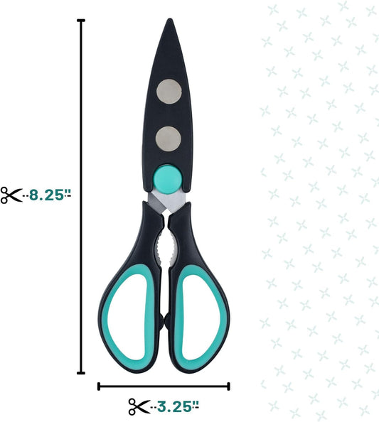 Mr. Pen- All Purpose Kitchen Shears with Protective Sheath, 8 Inch, Dishwasher Safe, Stainless Steel Food Scissors with Micro-Serrated Blades, Soft Grip Comfort Handle, Durable Utility Kitchen Shears