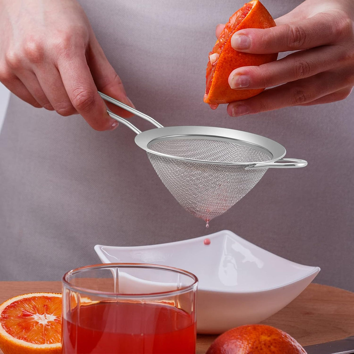 Fine Mesh Strainer, 3.3’’ Stainless Steel Tea Strainer-Silver, 2PCS
