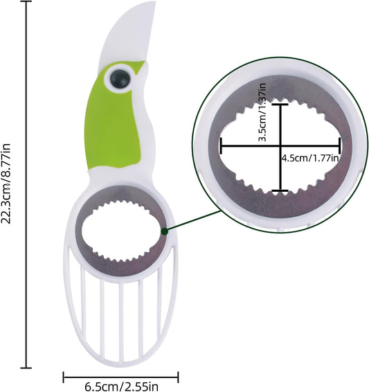 3 in 1 Folding Avocado Slicer Tool, Splitting, Pitting, Slicing Avocados Safely, Bird Shaped Avocado Splitter, Fruit Peeler, Kitchen Gadget, Lightweight Portable Tool, 1 Pcs